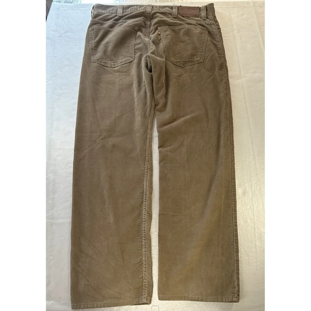 Levi 549 Low Loose Brown Corduroy 38x32 Baggy Skater Grunge Y2K